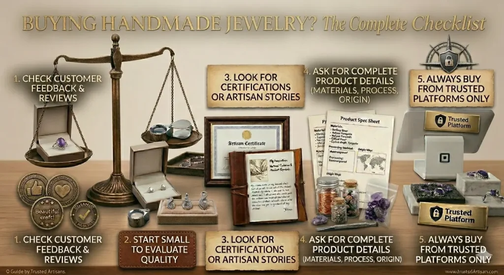 Read Now Top 5 Popular Handmade Jewelry Design Styles Checklist for buying handmade jewelry