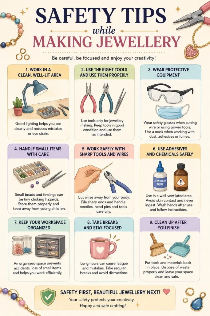 Safety tips while using jewellery making tools