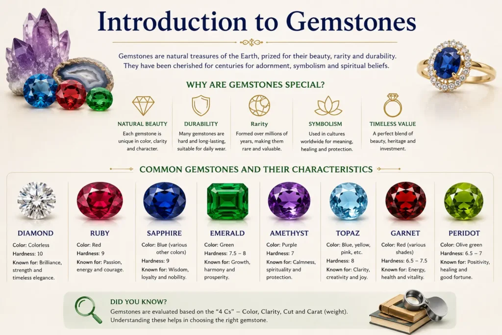Top 5 Gemstones Used in Fashion Jewellery: A Complete Guide for Style Enthusiasts Introduction to gemstones