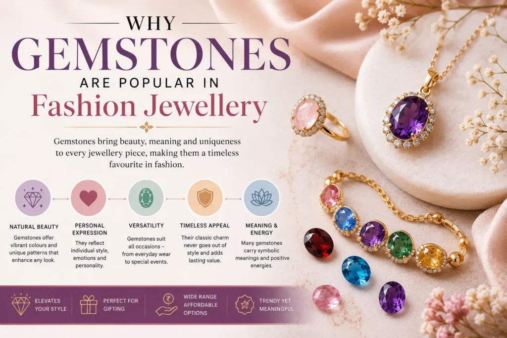 Top 5 Gemstones Used in Fashion Jewellery: A Complete Guide for Style Enthusiasts Why Gemstones are popular in fashion jewellery