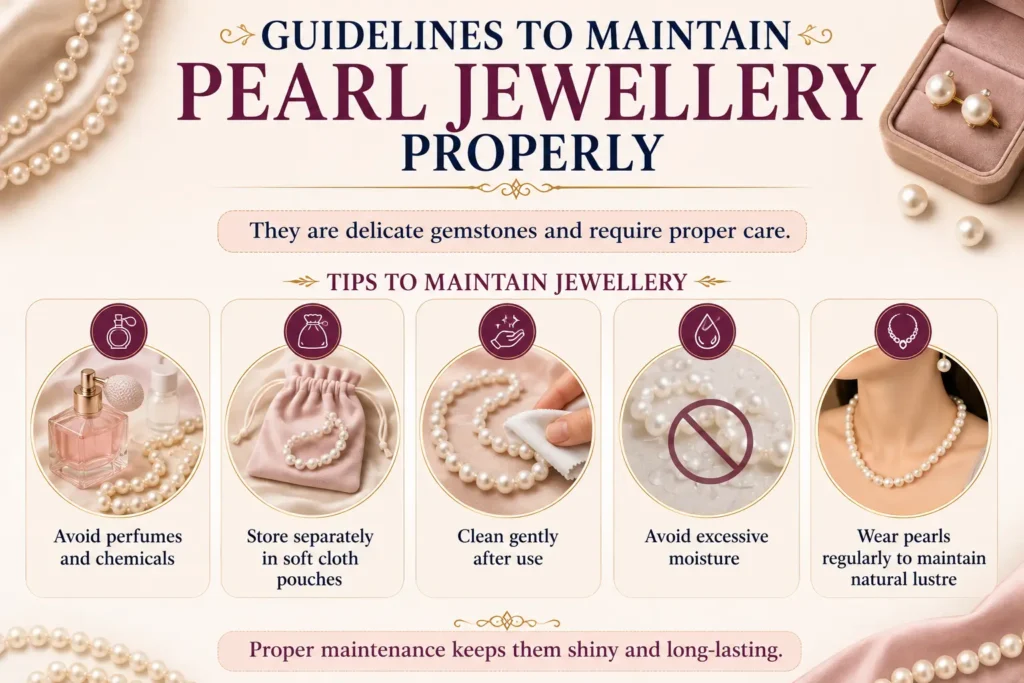 guidelines to maintain pearl jewellery properly