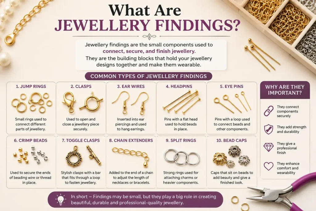 Top 10 Jewellery Findings Used in Handmade Jewellery: The Complete Guide for Jewellery Makers what are jewellery findings