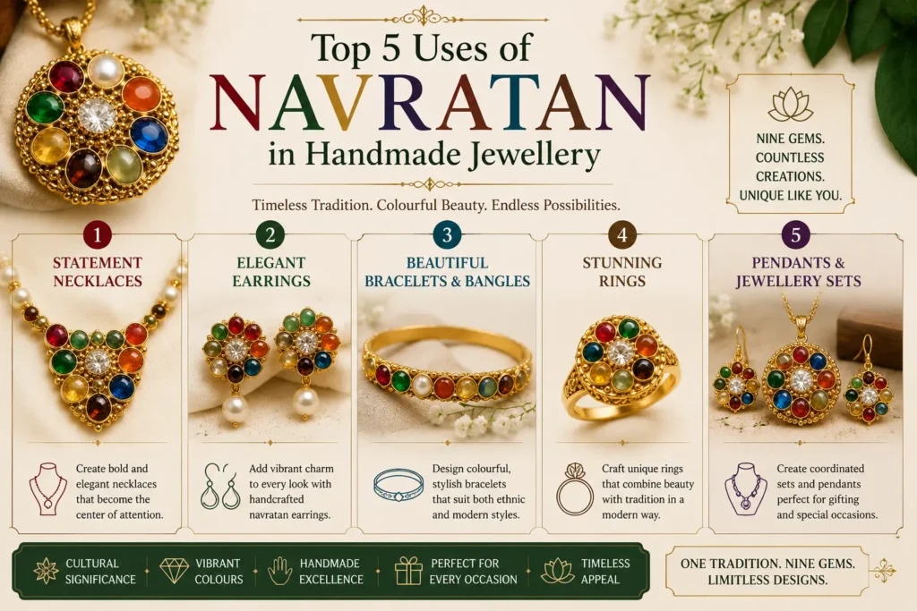 top 5 uses of navratna in handmade jewellery