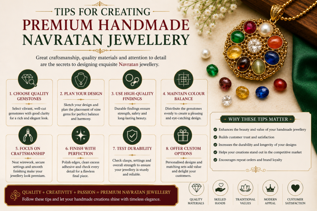 tips for creating handmade navratna jewellery